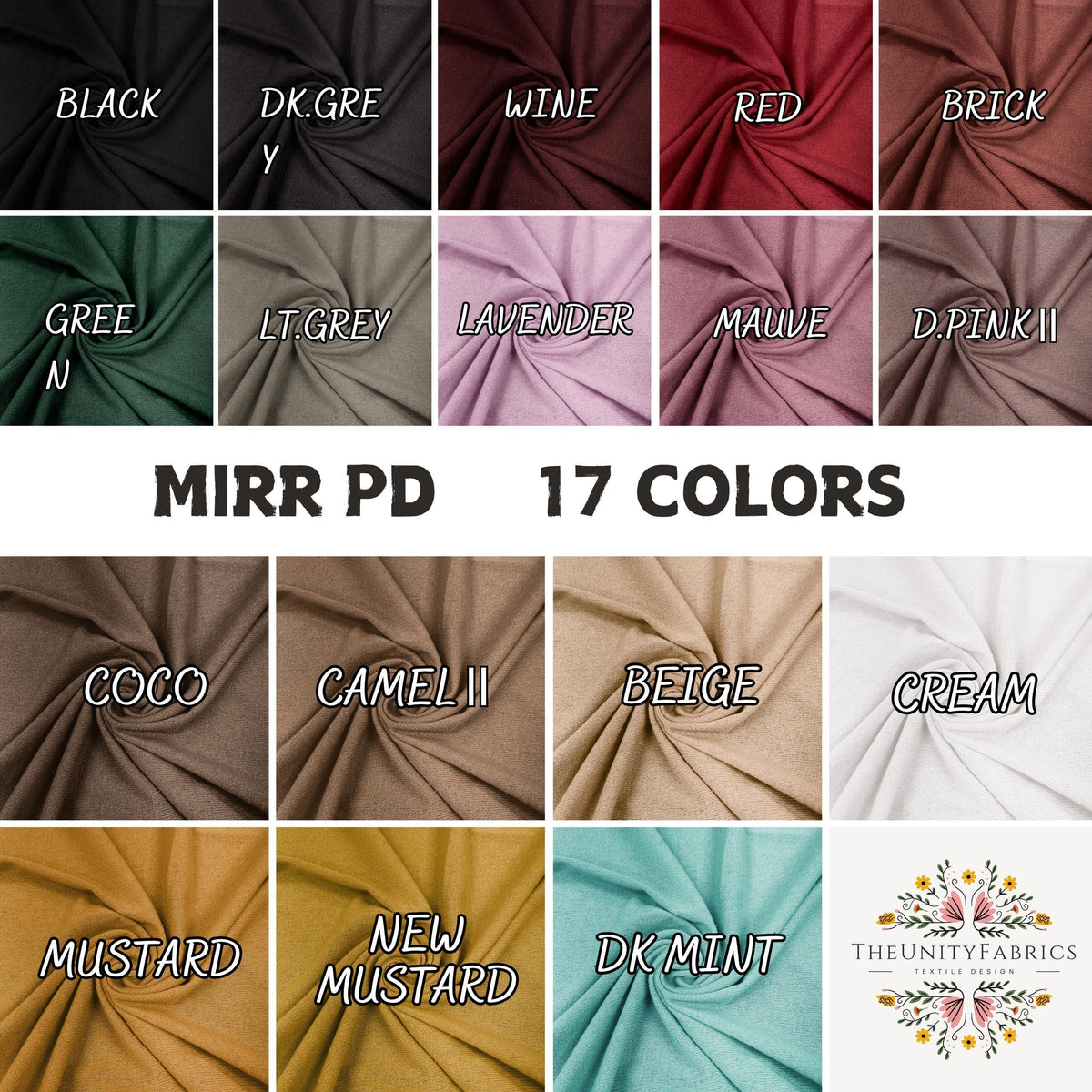 Mirr PD, Sweater Fabric by the yard. Soft and Stretchy. 60" width. Fabric By The Yard. - 40-Yard Roll