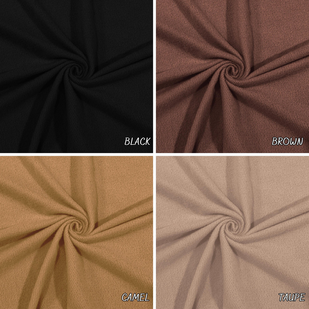 Jac-Rib brush. soft thick winter brush fabric Solid color. Fabric by yard. sweatshirts, cardigan, tops , children's wear - 40-Yard Roll