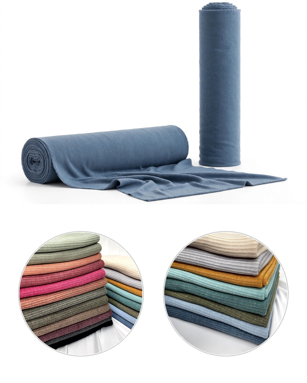 bella-rib-hacci wholesale fabric roll with real texture detail
