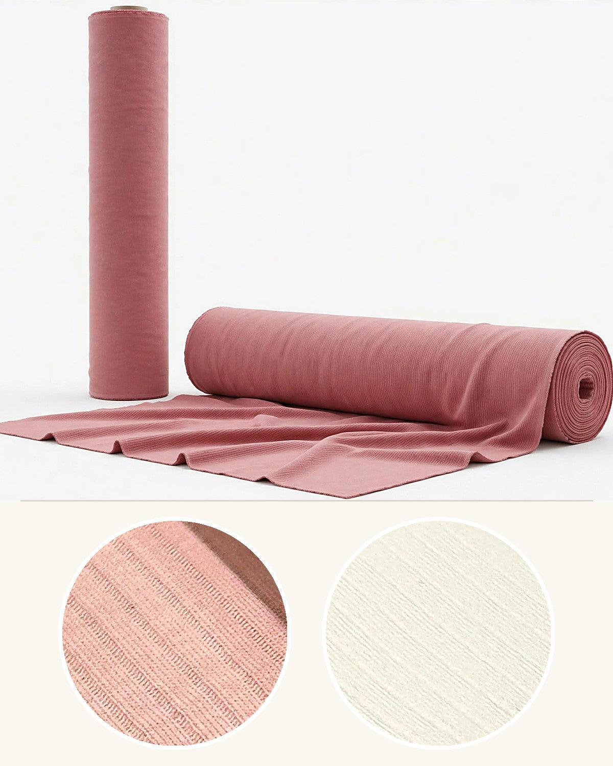 cotton-rib-5x2 wholesale fabric roll with real texture detail