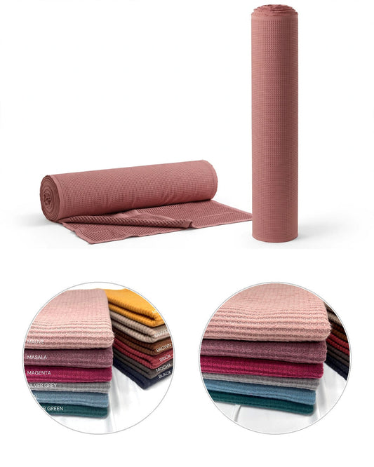 waffle-brush wholesale fabric roll with real texture detail