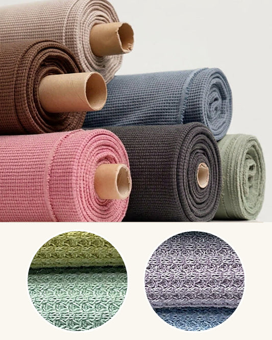 waffle-thermo-b wholesale fabric roll with real texture detail