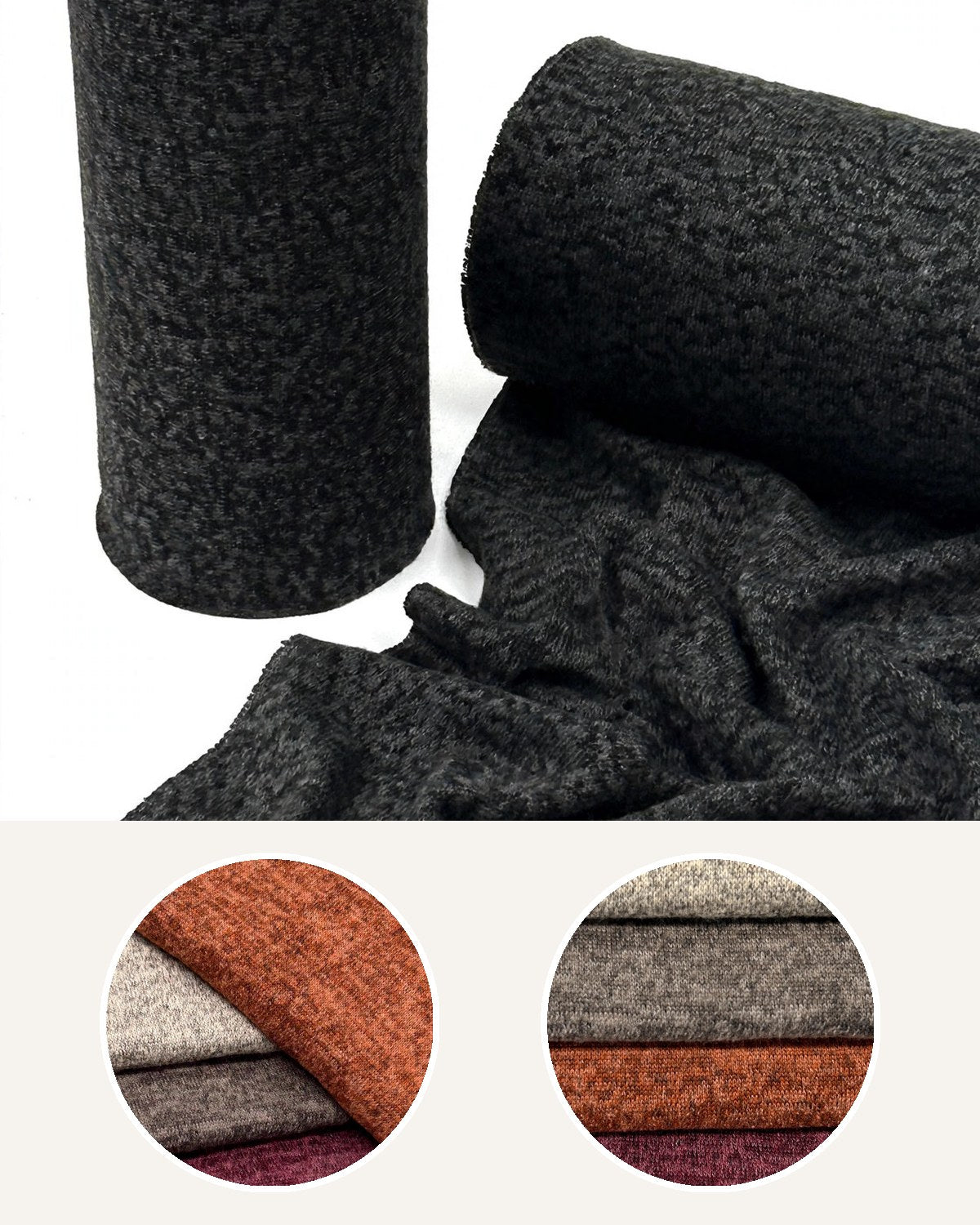 Hacci Knit Fabric, Soft Brushed Poly for Cardigans and Sweaters - 40-Yard Roll