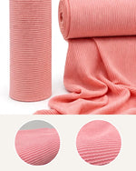 Waved Urban Rib Knit Fabric By The Yard, Soft Stretch Cotton Blend-HE114 - 40-Yard Roll