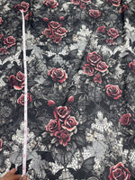 Whimsical gothic seamless fabric draped view