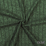 Soft Brush Rib Knit Fabric for Clothing - 8x4 Texture - Perfect for Sweaters and Cardigans / 8x4 T.R Brib