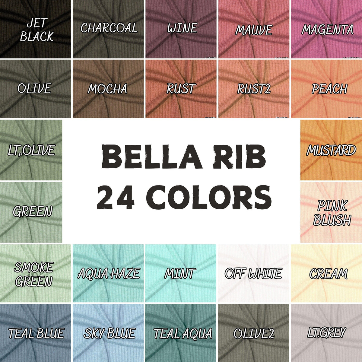 Rib Knit Fabric. Bella Rib hacci rib. light and rib sweater. Fabric for clothes. Rib knit. 60" width. Fabric By The Yard. - 40-Yard Roll