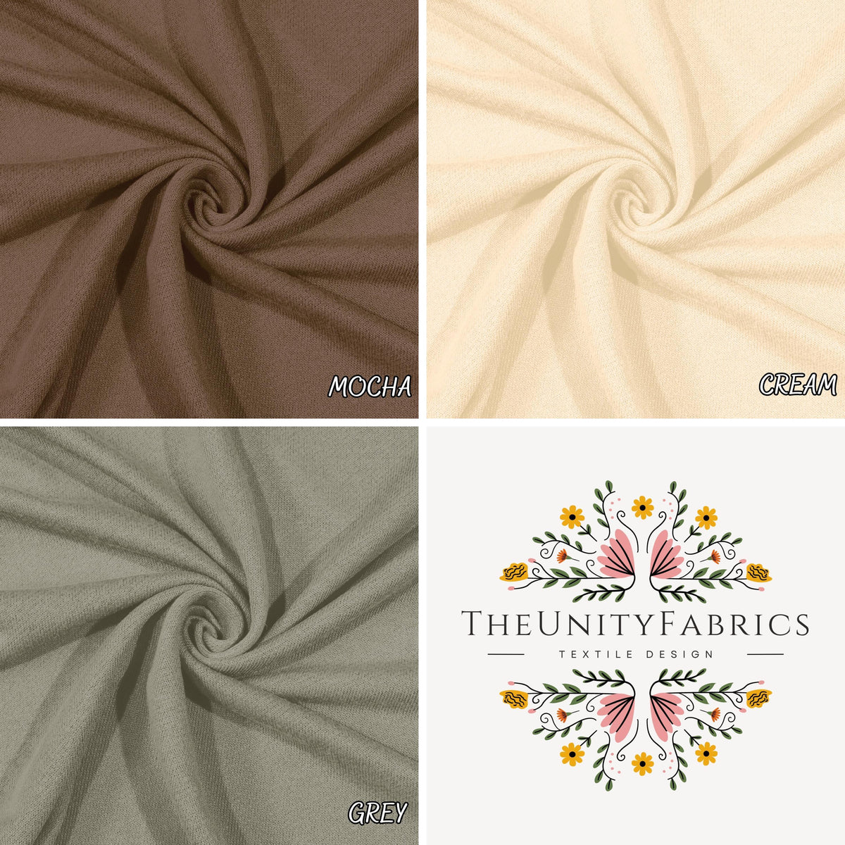 Cotton French Terry Solid PD. Polyester  60" width. Fabric By The Yard.