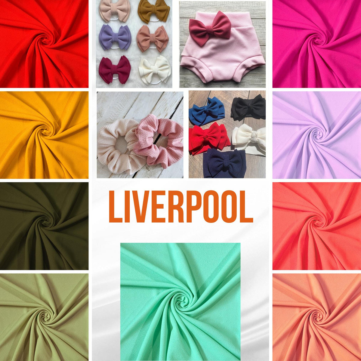 Printed Liverpool Bullet Textured Fabric by the yard 4Way Stretch