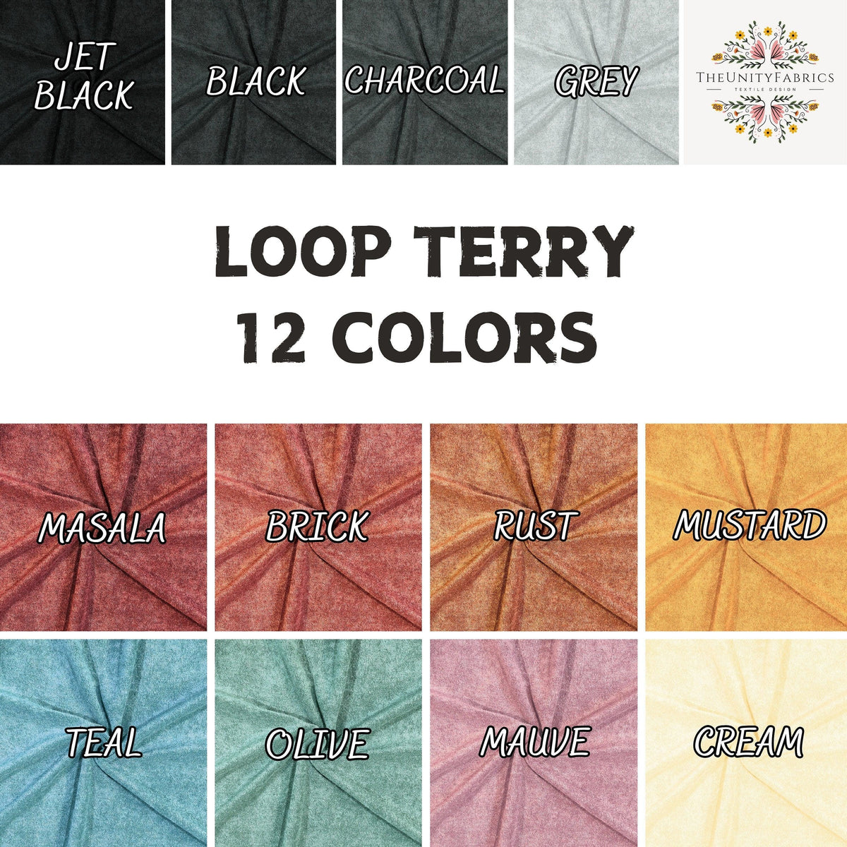 Thin Loop Terry fabric. Thin Towel Fabric. Solid color. Fabric by yard. sweatshirts, tops , children's wear