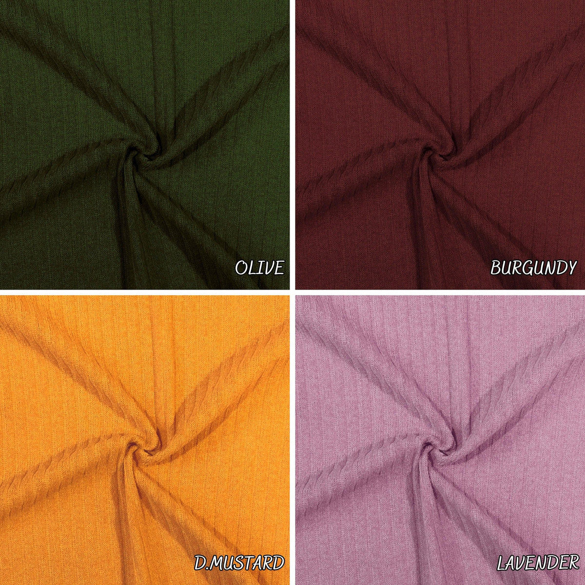 Textured Fabric Yard, Ribbed Knit for Fall and Winter