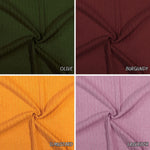 Textured Fabric Yard, Ribbed Knit for Fall and Winter