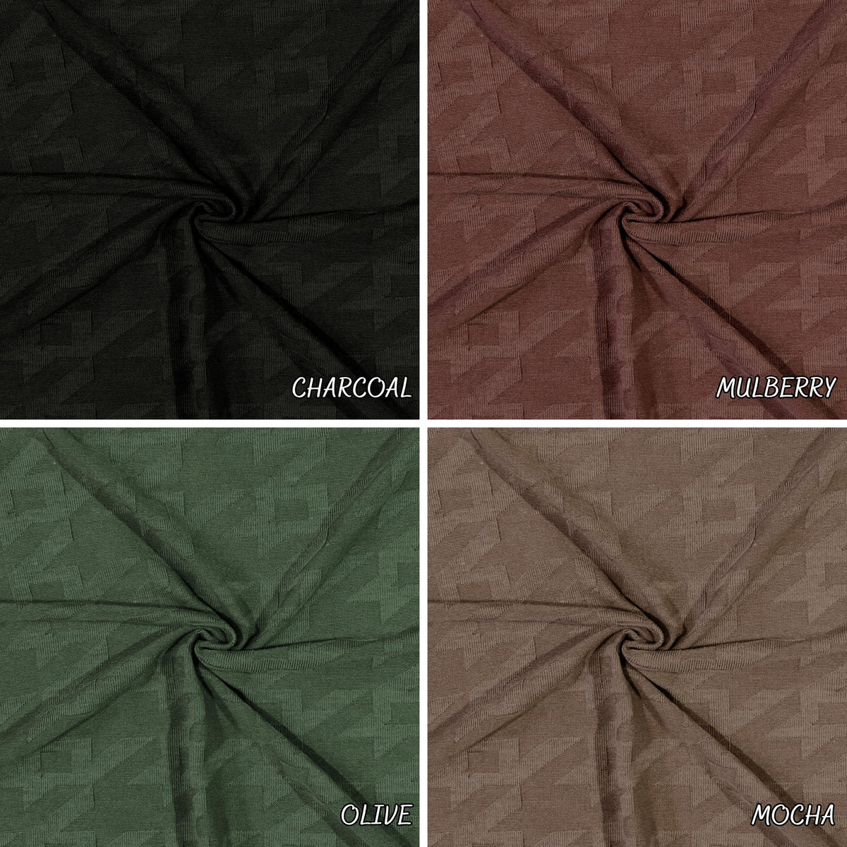 Mono Rib  fabric. Solid Color Pattern Textured Fabric. 60" width. Fabric By The Yard.