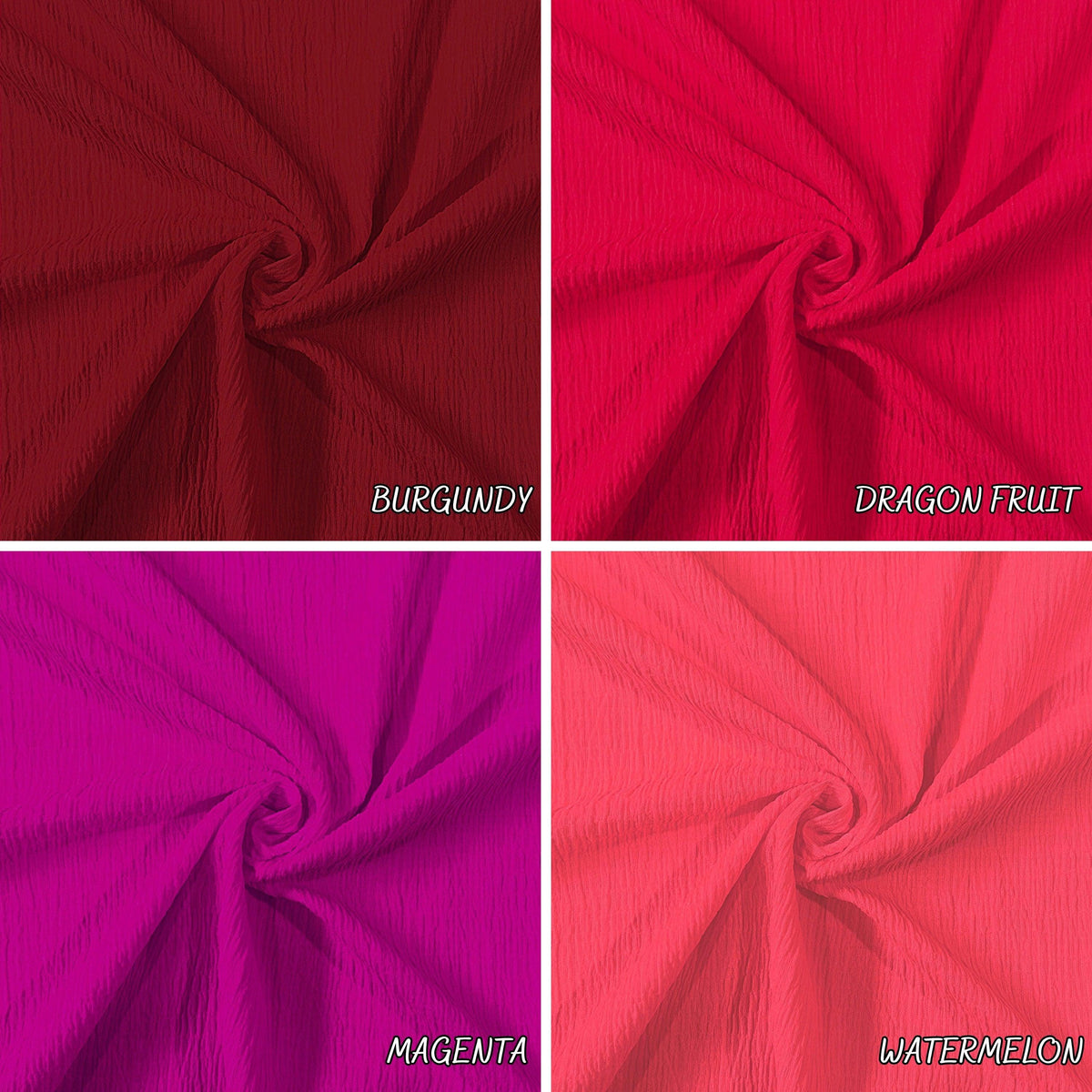 multicolor crepe, solid summer spring dress top, pants fabric. thin fabric. Juno pd - 40-Yard Roll