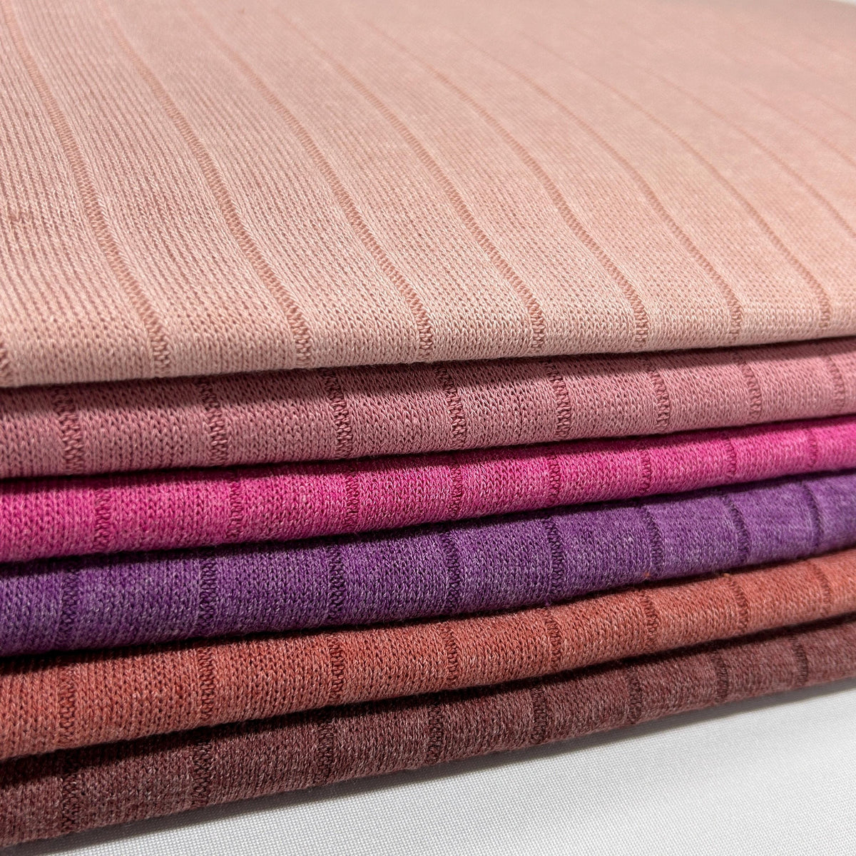 Band Rib fabric. Pink tone, 60" width. Fabric By The Yard. Solids variety, fabric by yard, sweatshirts, tops , children's wear - 40-Yard Roll