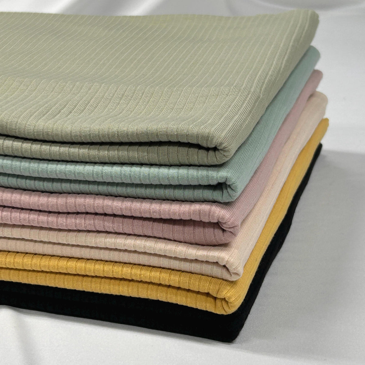 5x2 Cotton Rib Solid Color. 60" width. Fabric By The Yard. Material for Clothing Trim, Cuffs, Collars - Soft T-Shirts /CK