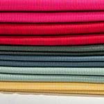 Rib knit fabric 2x1 . 60 inch width Baby Rib. Athena PD. 17 multicolor.  dress, top, stripe rib stretch.