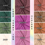 Loop Terry Fabric, 80% Poly 20 Rayon Jacquard by Yard