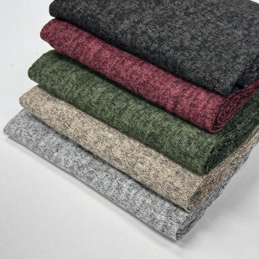 Hacci Knit Fabric, Soft Brushed Poly for Cardigans and Sweaters