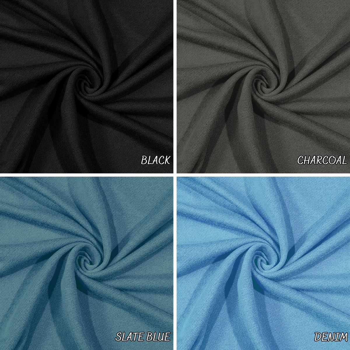 Cotton French Terry Solid PD. Polyester  60" width. Fabric By The Yard.