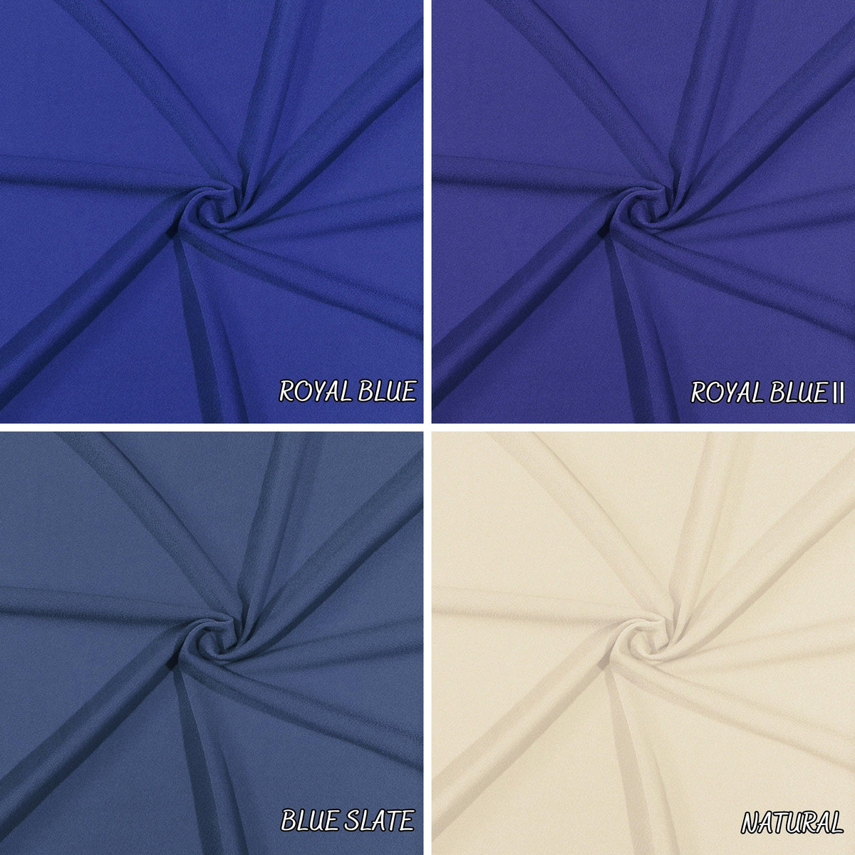 K-crepe/Knit Solid Color Textured Poly. 60" width. Fabric By The Yard.