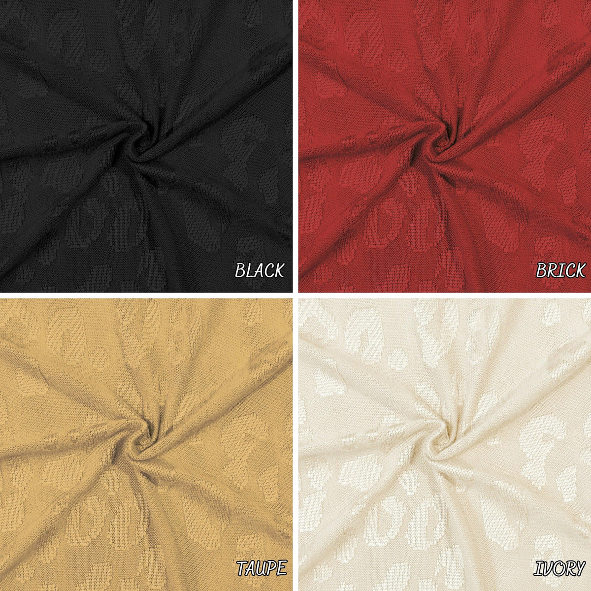 OAK JQD loepard solid color Textured. 60" width. Fabric By The Yard.