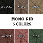 Mono Rib  fabric. Solid Color Pattern Textured Fabric. 60" width. Fabric By The Yard.