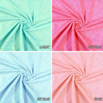 Tri French Terry Solid pink, blue, multi Color Textured Poly Fabric. 60" width. Fabric By The Yard.