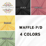 Waffle Knit Fabric, Rayon-Poly-Span Blend By The Yard