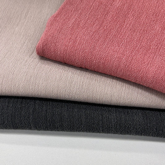 Washed Crepon Fabric, 65% Rayon 35 Polyester, 60-Inch Width