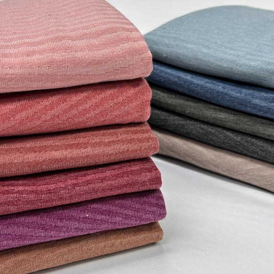 Wholesale Fabric, Diamond Rib Jacquard Stretch Knit Rayon Blend, One Yard Cut