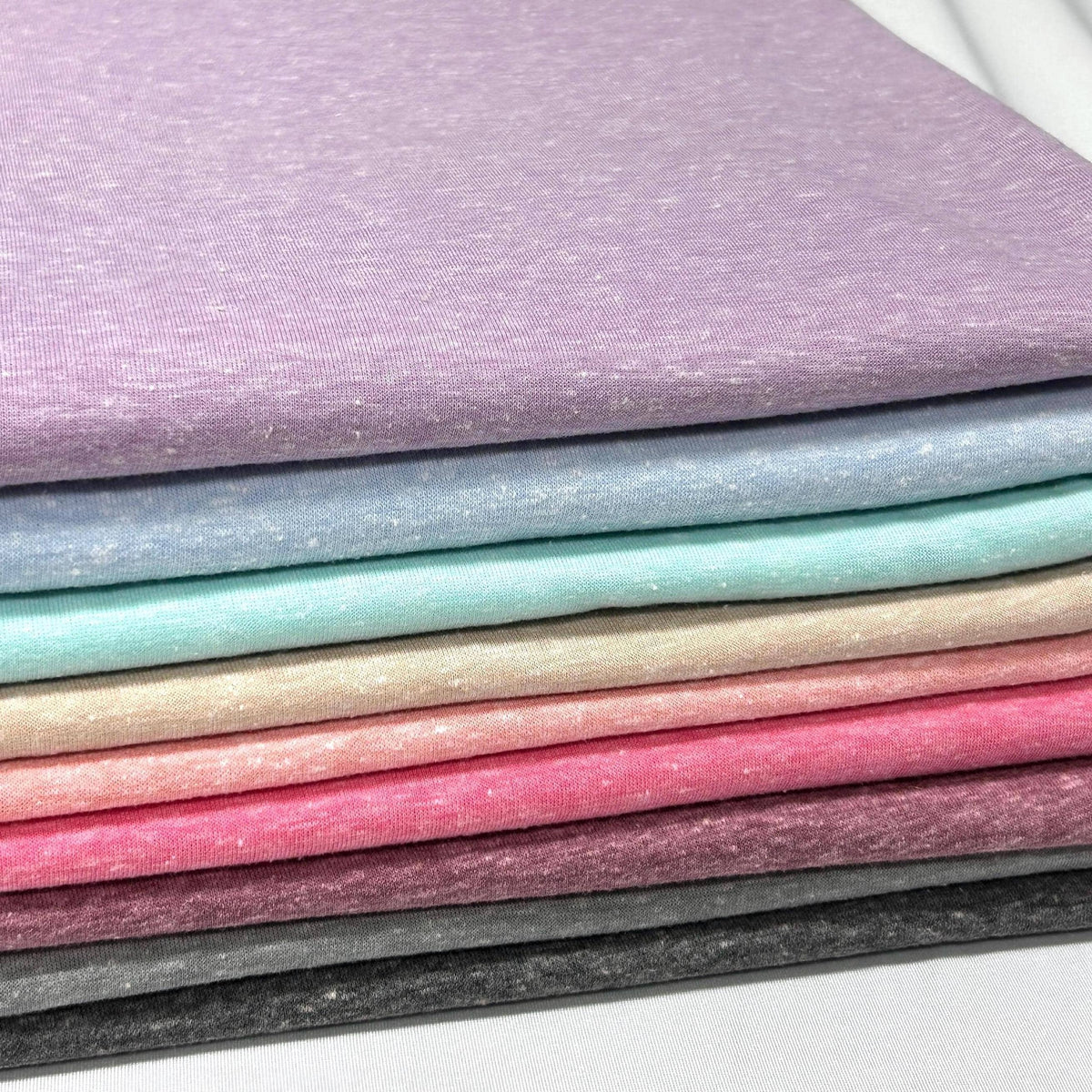 Tri French Terry Solid pink, blue, multi Color Textured Poly Fabric. 60" width. Fabric By The Yard.