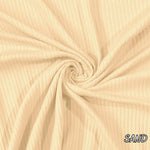 5x2 Cotton Rib Solid Color. 60" width. Fabric By The Yard. Material for Clothing Trim, Cuffs, Collars - Soft T-Shirts - 40-Yard Roll
