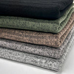 Soft Brush Rib Knit Fabric for Clothing - 8x4 Texture - Perfect for Sweaters and Cardigans / 8x4 T.R Brib