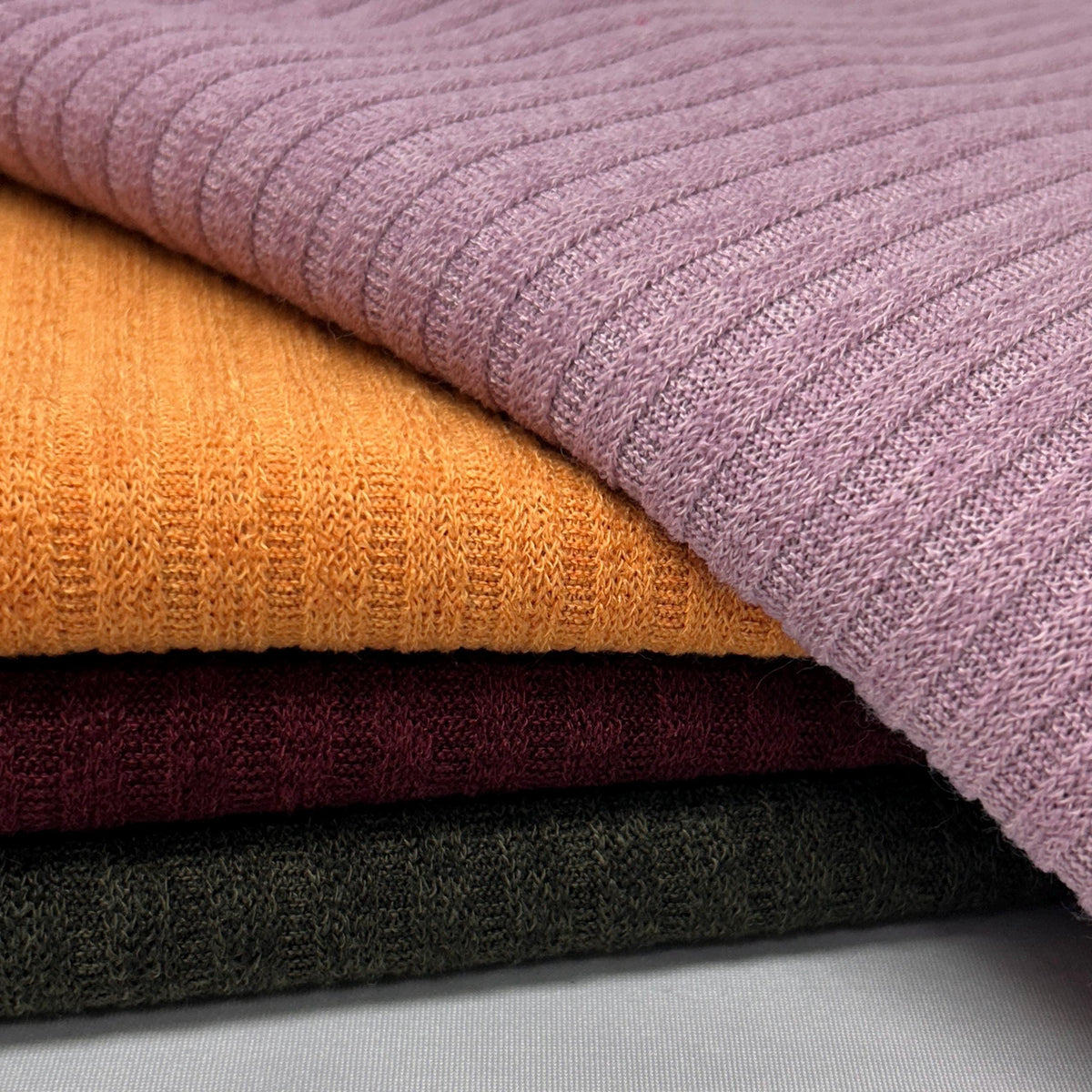 Textured Fabric Yard, Ribbed Knit for Fall and Winter