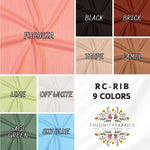 RC-Rib fabric. 60" width. Fabric By The Yard. wholesale fabric Fabric used to make clothes. - 40-Yard Roll