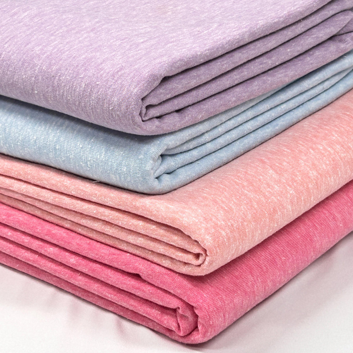 Tri French Terry Solid pink, blue, multi Color Textured Poly Fabric. 60" width. Fabric By The Yard.