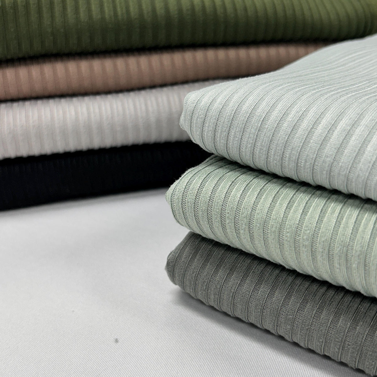 5X3 RIB - brushed DTY Rib. 60" width. Fabric By The Yard. Apparel-Fabric soft and stretch dress - 40-Yard Roll