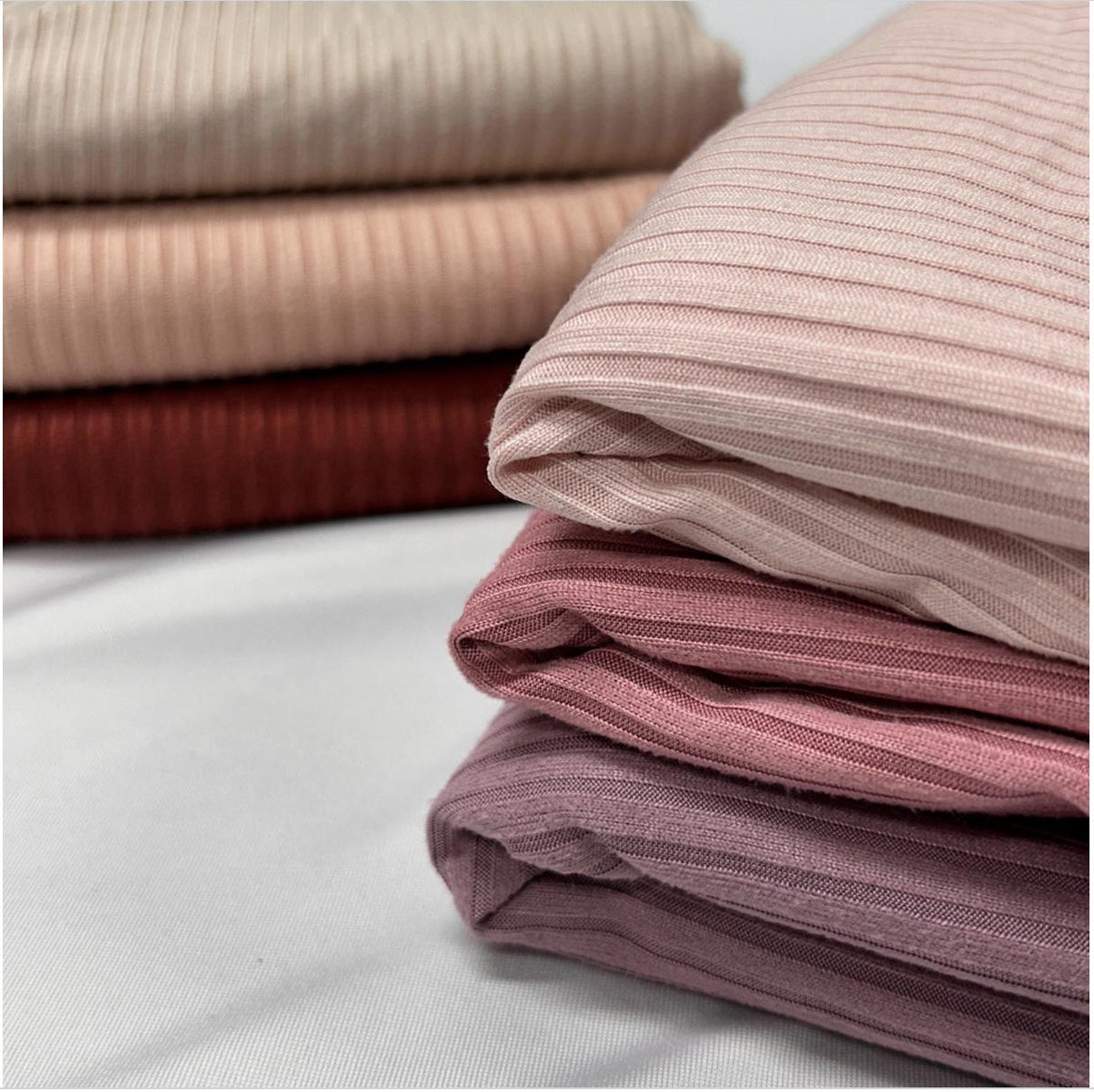5X3 RIB - brushed DTY Rib. 60" width. Fabric By The Yard. Apparel-Fabric soft and stretch dress - 40-Yard Roll