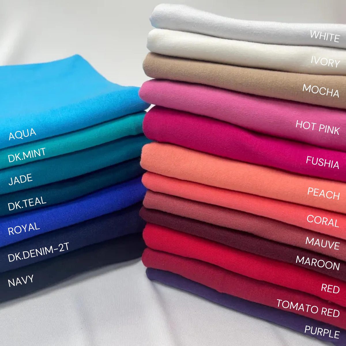 10oz Cotton Spandex Jersey Blend, Soft and Durable Stretchy.  Sold by the Yard & Bolt - Ideal for T-shirts, Dresses, Skirts and  Apparel - 40-Yard Roll