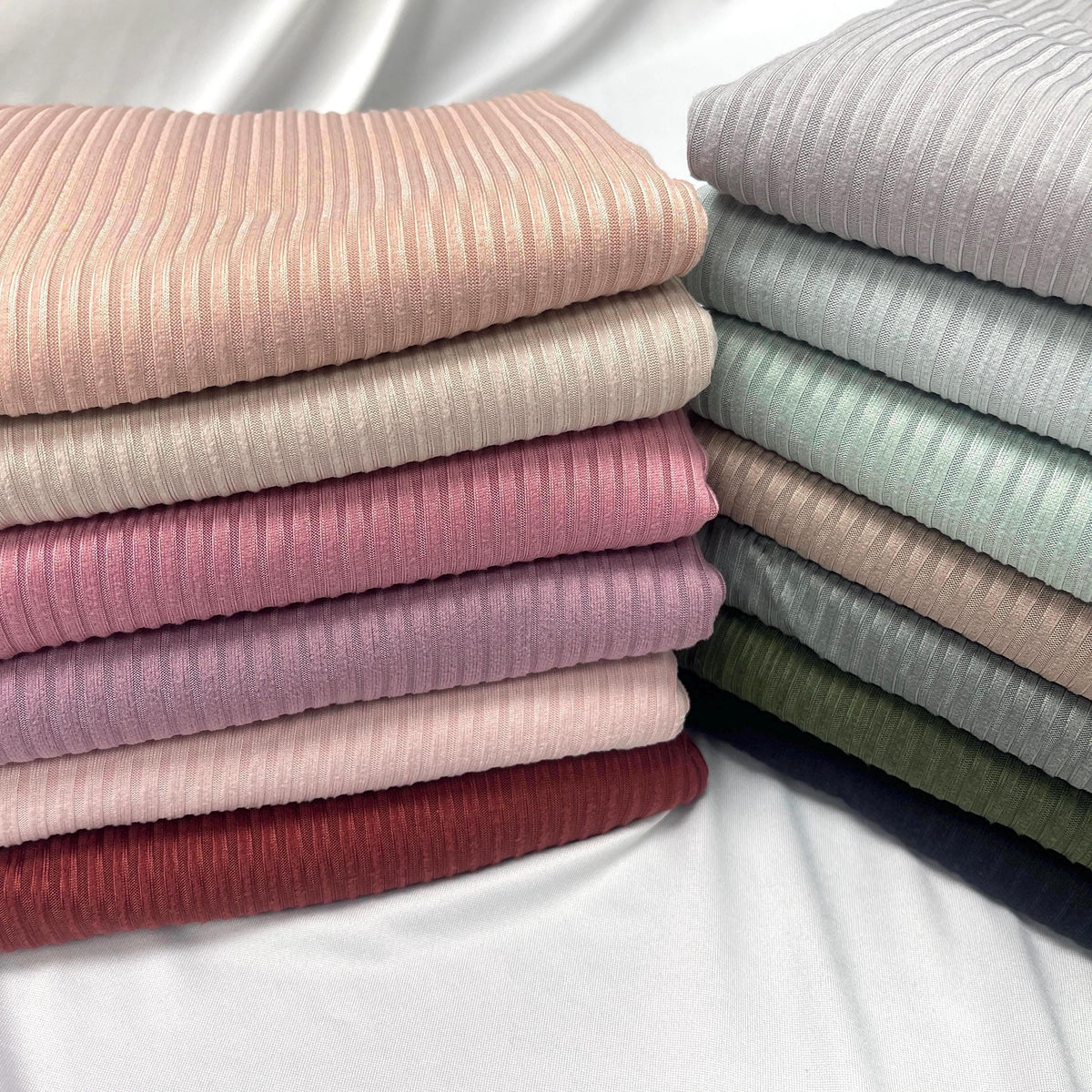 5X3 RIB - brushed DTY Rib. 60" width. Fabric By The Yard. Apparel-Fabric soft and stretch dress - 40-Yard Roll