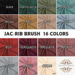 Jac-Rib brush. soft thick winter brush fabric Solid color. Fabric by yard. sweatshirts, cardigan, tops , children's wear - 40-Yard Roll