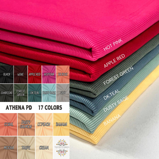 Rib knit fabric 2x1 . 60 inch width Baby Rib. Athena PD. 17 multicolor.  dress, top, stripe rib stretch.