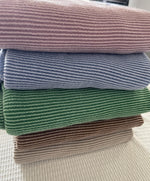 Rib Knit Fabric By The Yard, Wavy Ribbed Texture in Multiple Colors HE114