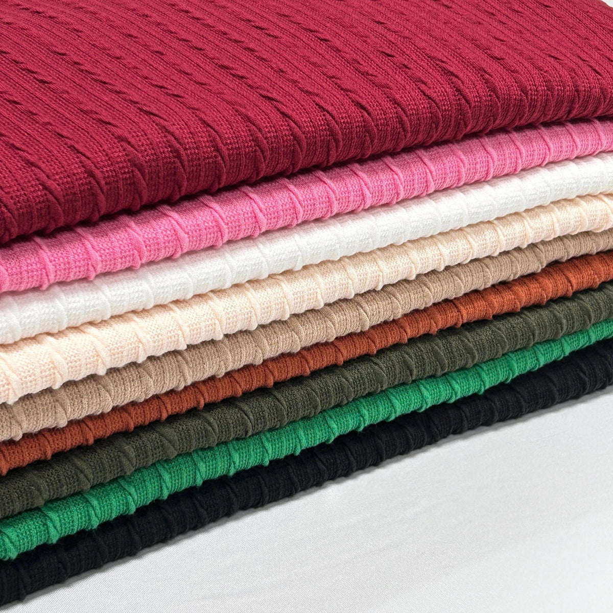 Jacquard Fabric, Heavy Textured by the Yard in Solid Colors