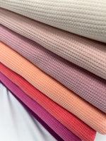 Waffle Knit Fabric-Thermo-PD, Soft Brushed Red Stretch for Apparel