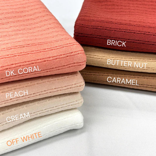 Rib Knit Fabric, Soft Stretchy Ribbed Material, 60" Wide for Apparel