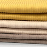 Cotton Fabric Rib Knit, 60" Wide Solid Color By The Yard for Clothing Trim