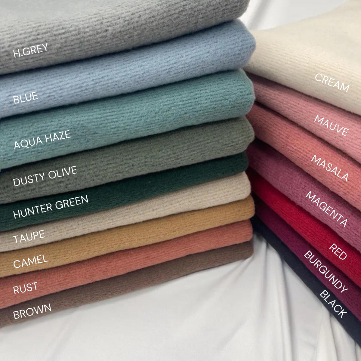 Rib Knit Fabric, Soft Thick Jac-Rib Material for Sweaters and Cardigans
