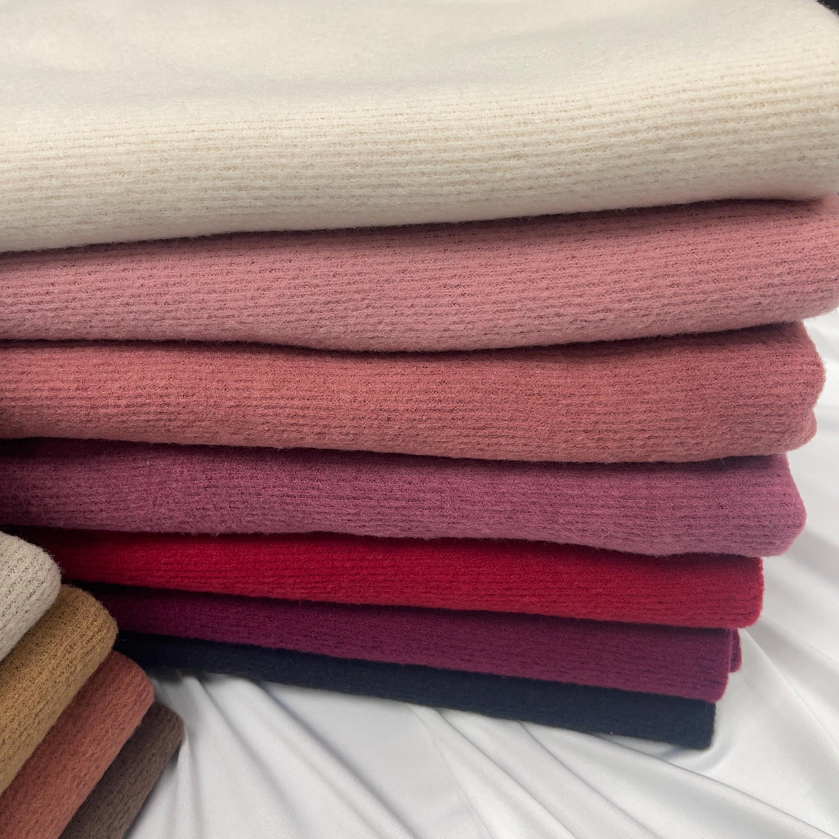 Rib Knit Fabric, Soft Thick Jac-Rib Material for Sweaters and Cardigans